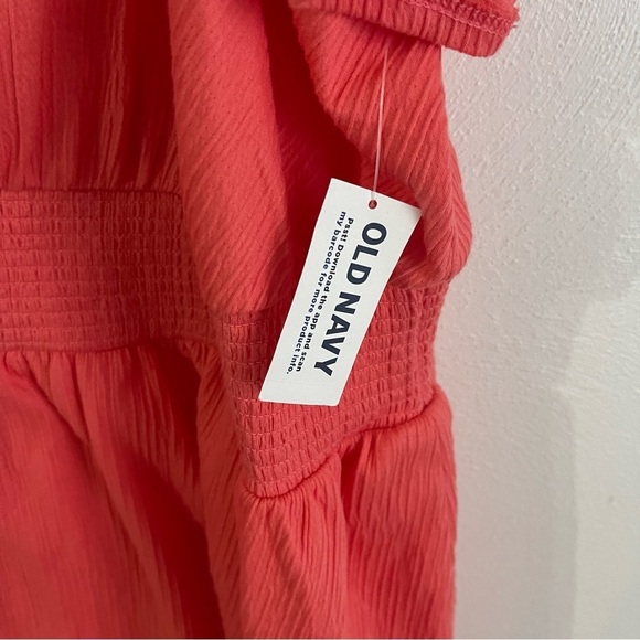 Old Navy Coral Flutter Sleeve waist defining dress mini NWT size 3X - Picture 10 of 12